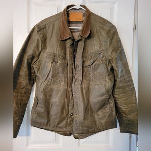 Taylor Stitch Waxed Long Haul Trucker Jacket, wool lined.